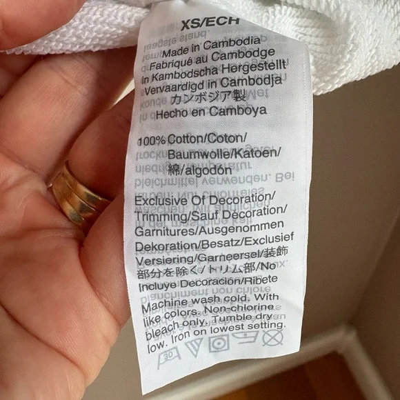 J. Crew Lobster Embroidered Crew Neck Sweatshirt White Size XS - Picture 6 of 6